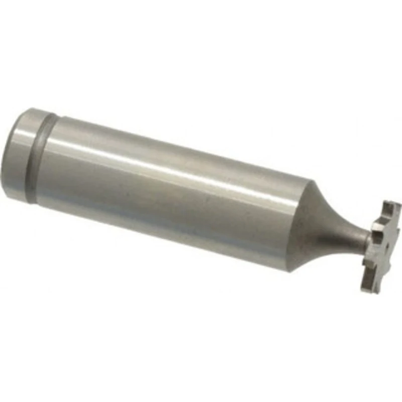 Made in USA ANSI 204 (Old Std # 1) 1/2 Cut Diam, 1/16 Cut Width, 1/2 Shank, Staggered-Tooth Woodruff Keyseat Cutter C...